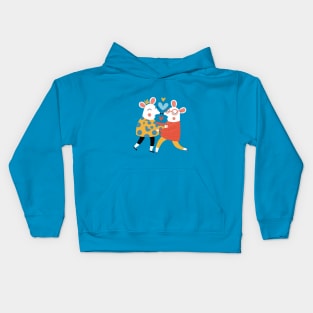 mice kissing Kids Hoodie